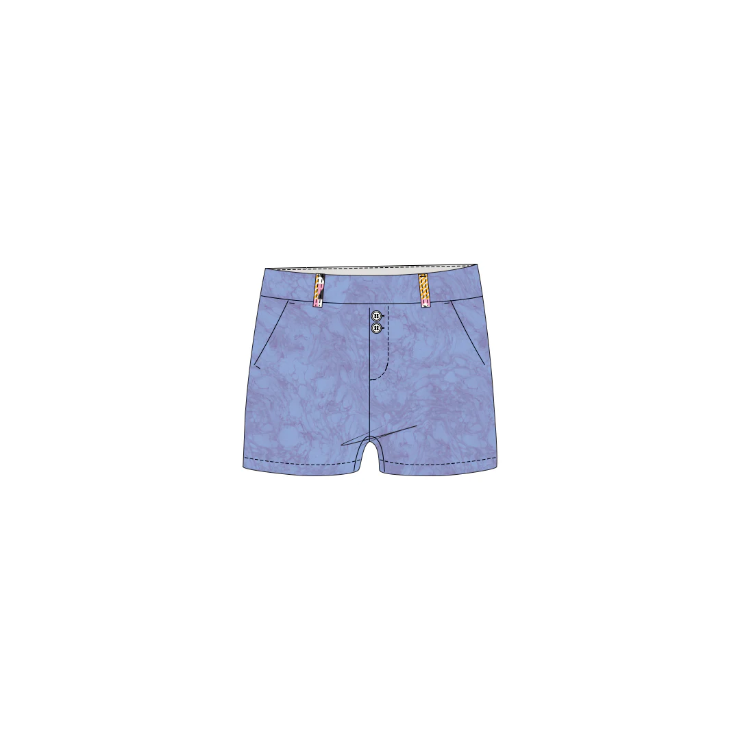 Blue Marble Women's High Waist Short - MTO