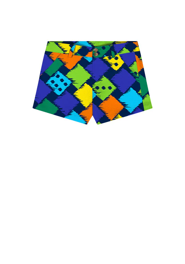 Fairway Fuzzy Dice Women's High Waist Short - MTO