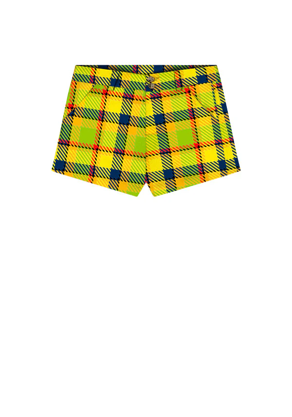 Margarita Plaid Women's High Waist Short - MTO